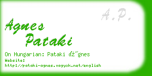 agnes pataki business card